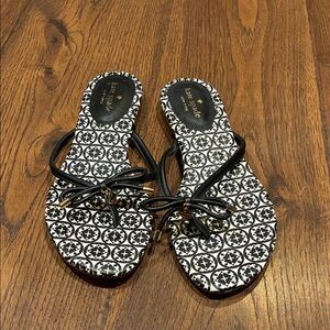 Kate Spade Black and White Patterned Sandals